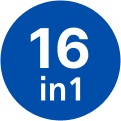 Symbol für 16 Garfunktionen