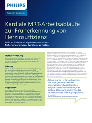 Kardiale MRT-Arbeitsabläufe zur Früherkennung von Herzin­suffizienz
