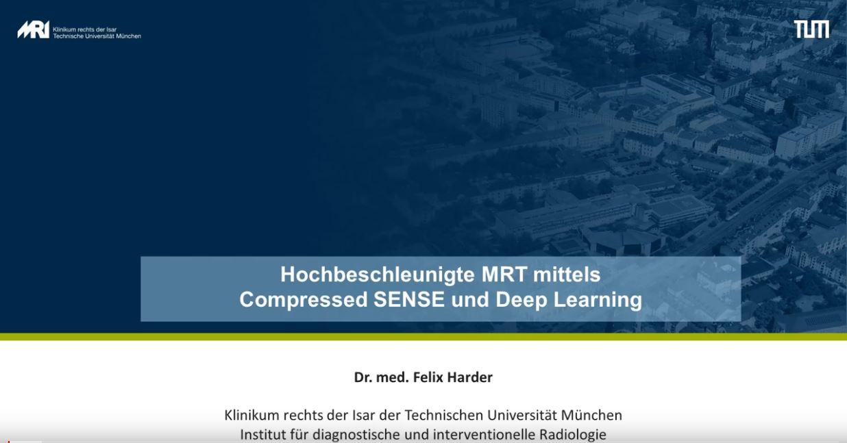 Hochbeschleunigte MRT mittels Compressed SENSE und Deep Learning