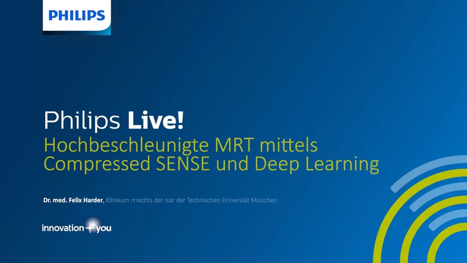 Hochbeschleunigte MRT mittels  Compressed SENSE und Deep Learning