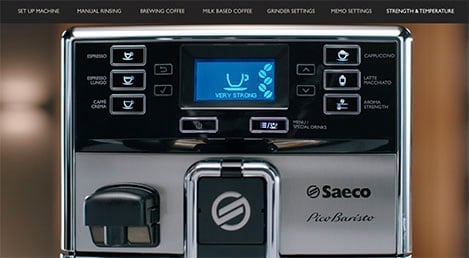 Saeco Espressomaschine – Aromastärke-Einstellungen