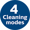 4 Reinigungsmodi