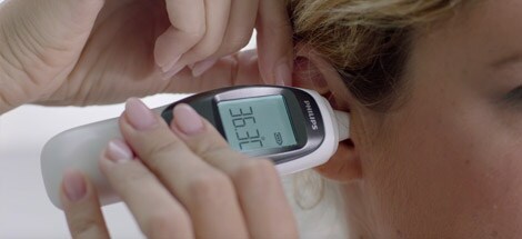 Measuring with the Ear thermometer