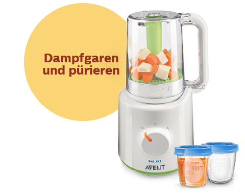 Babykost-Zubereiter, Geschirr & Rezepte Avent