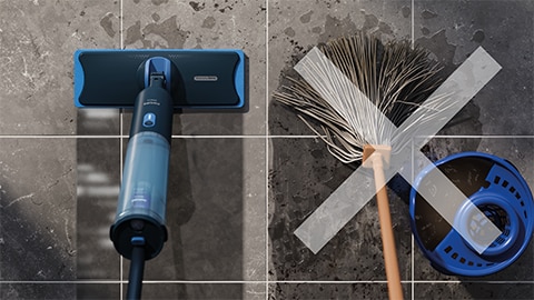 Für den Philips OneUp elektrischen Wischmopp wird kein Eimer benötigt