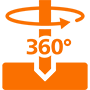 Symbol für um 360 Grad drehbares Scharnier