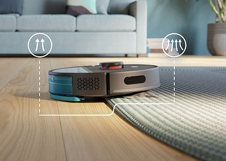 Vibrationswischer entfernt schonend und dennoch wirksam Fußabdrücke, XV7100