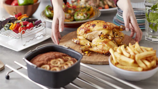 Verschiedene Gerichte mit dem Airfryer zubereitet