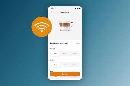 Philips Coffee+ App Bildschirm für noch mehr Komfort