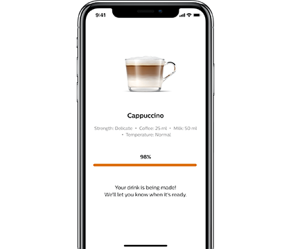 Philips coffee+ app, Bereiten Sie Ihren persönlichen Kaffee ferngesteuert zu