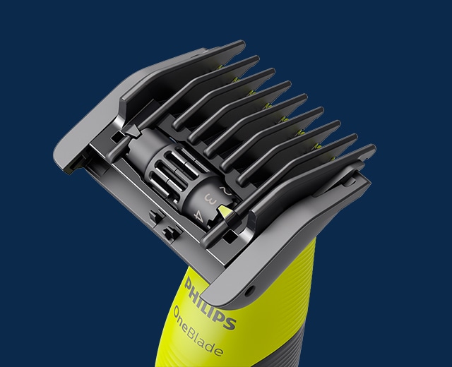 Philips OneBlade 360 mit App-Anbindung: Verstellbarer 5-in-1-Kammaufsatz zum Trimmen Ihres Barts