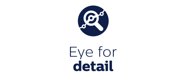 Symbol "Ein Auge für Details"