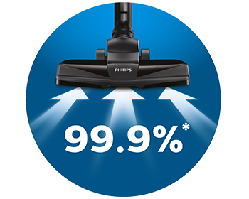 Vacuuming 99.9% of dust