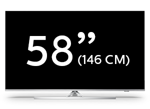 146 cm (58") Philips 4K UHD LED Android TV der Performance Serie