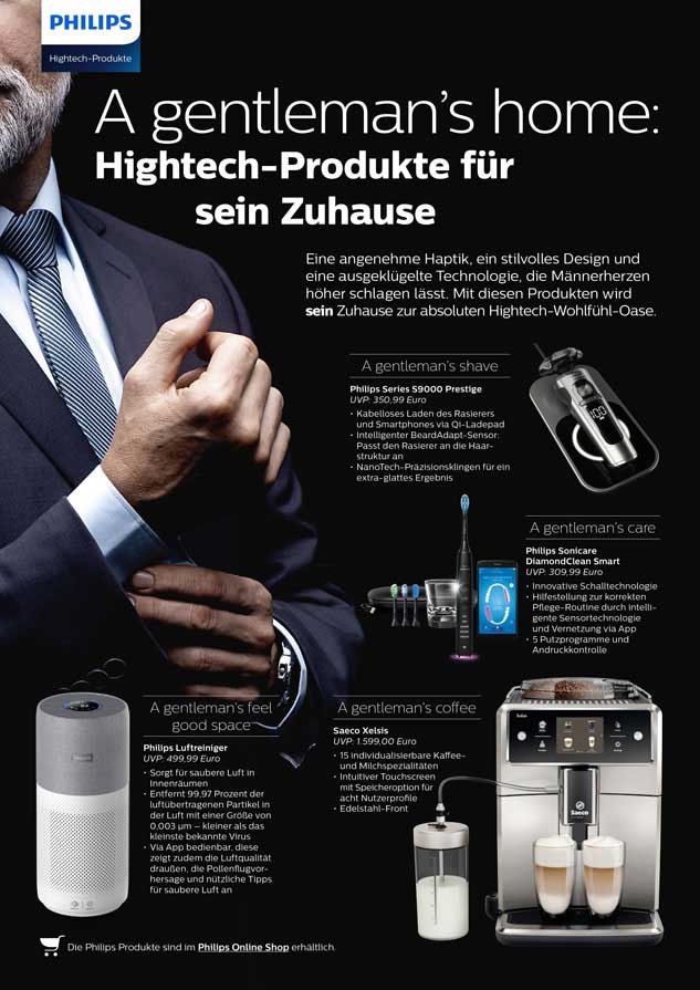 Philips Themensheet - A Gentleman's Home - Hightech Produkte