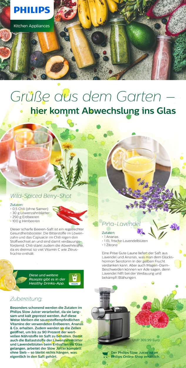 Philips Themensheet SlowJuicer