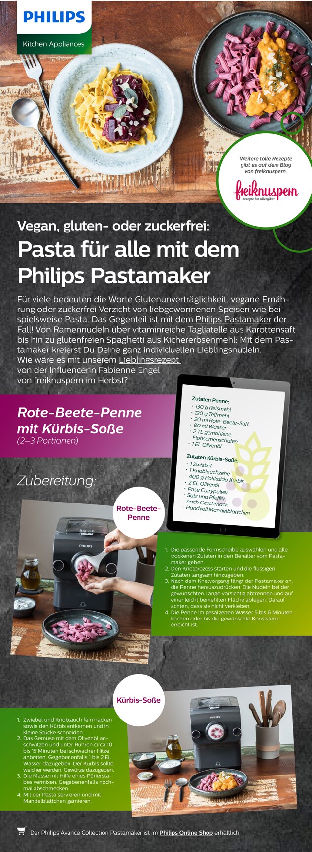 Philips Themensheet Pastamaker