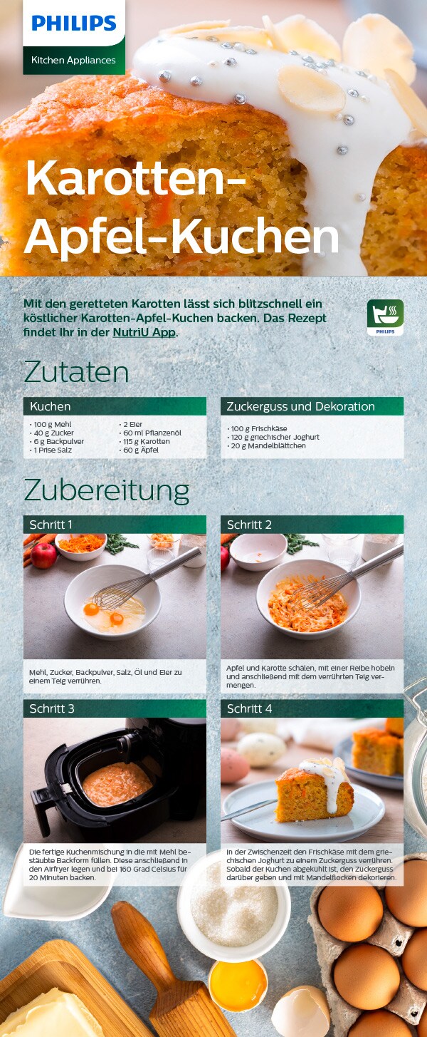 Philips Rezept: Karotten Apfel Kuchen (öffnet sich in einem neuen Fenster) download pdf