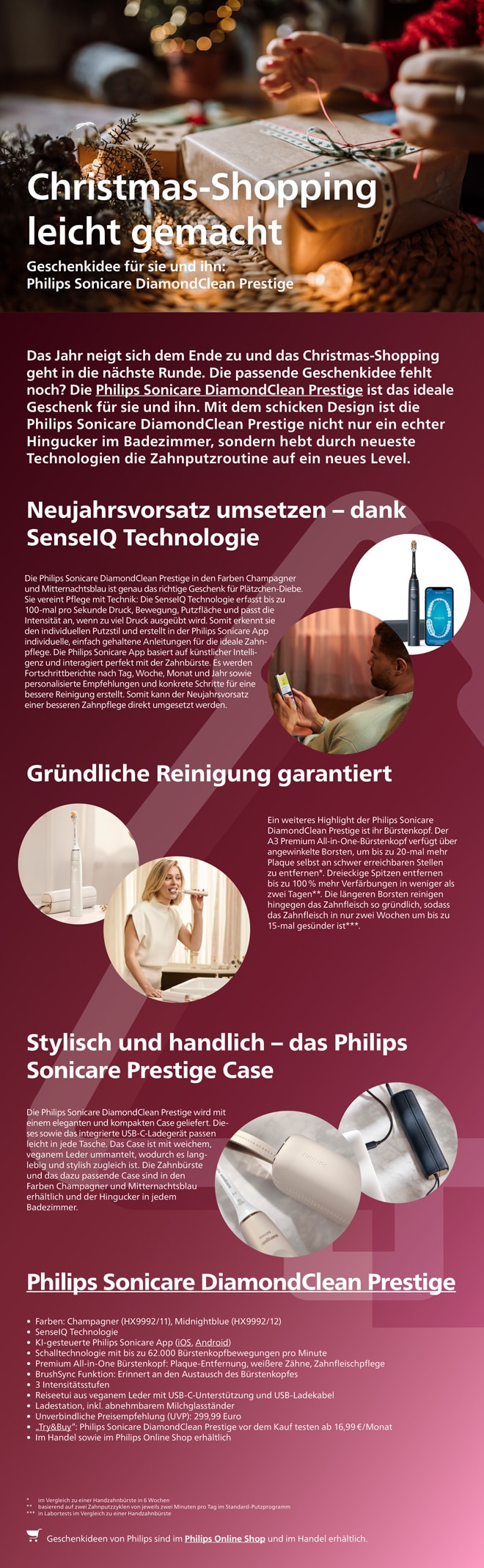 Philips Themensheet Christmas-Shopping leicht gemacht