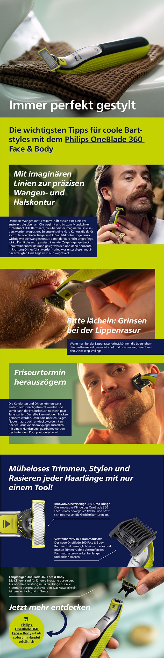 Philips Themensheet OneBlade 360