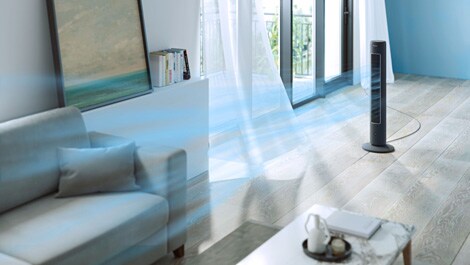 Philips Turmventilator 5000 Series CX5535/11 – Lifestylebild