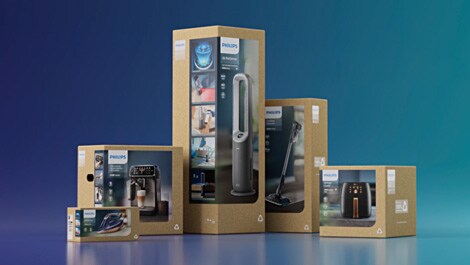 Signifikanter Schritt für mehr Nachhaltigkeit - Versuni führt 100 Prozent recycelte und recycelbare Papierverpackungen für Philips Haushaltsgeräte ein