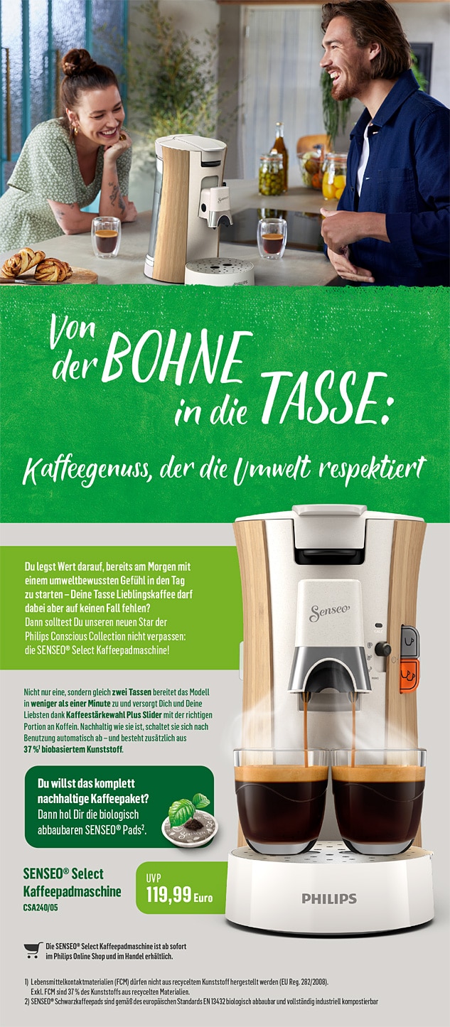 Philips Themensheet Von der Bohne in die Tasse