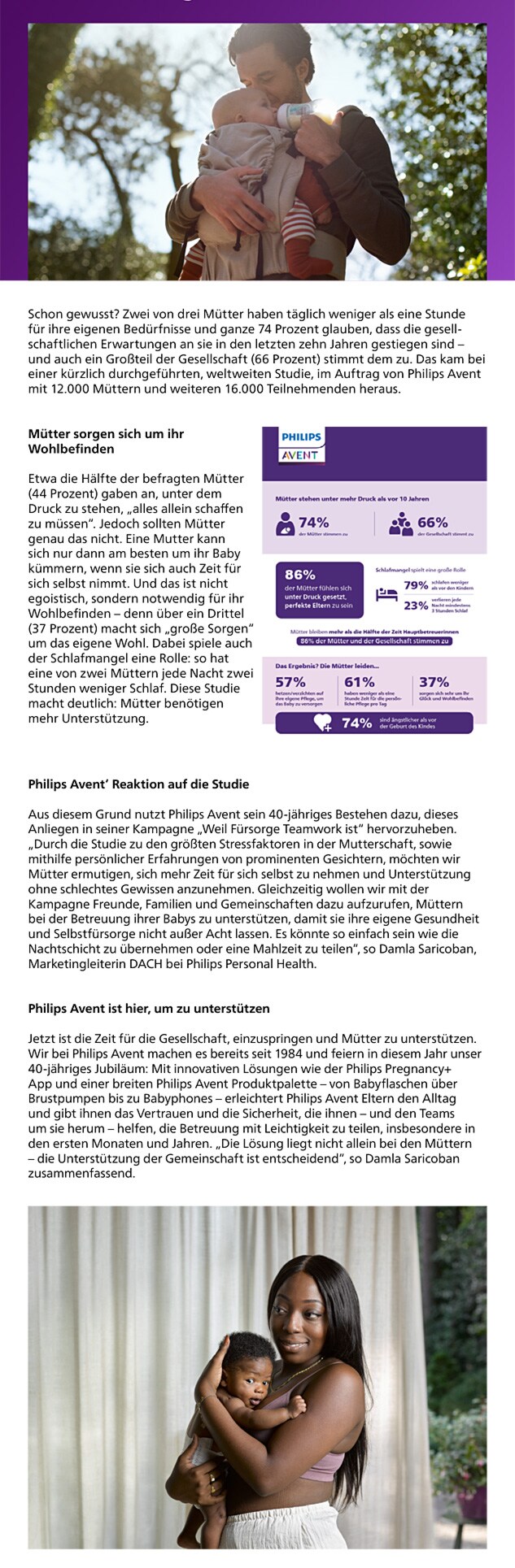 Pressemitteilung Philips AVENT
