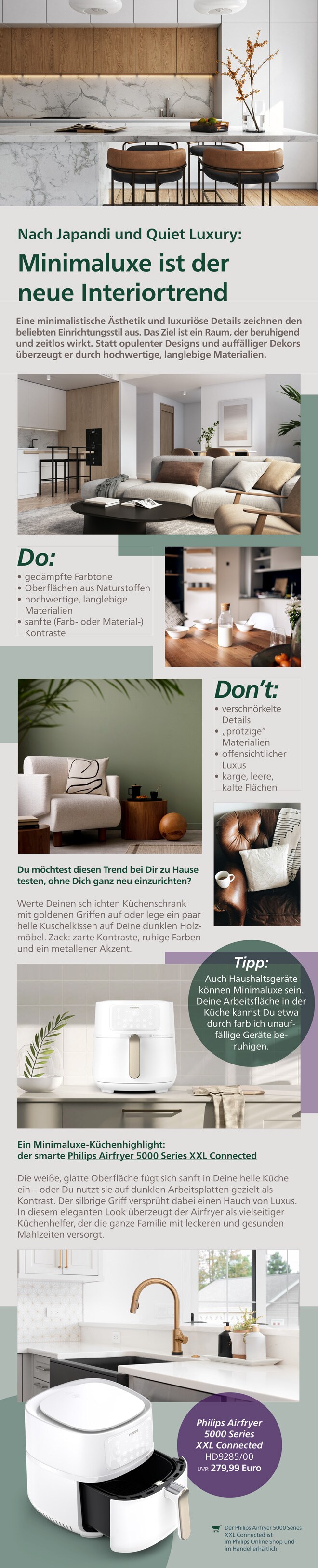 Philips Themensheet Minimaluxe ist der neue Interiortrend