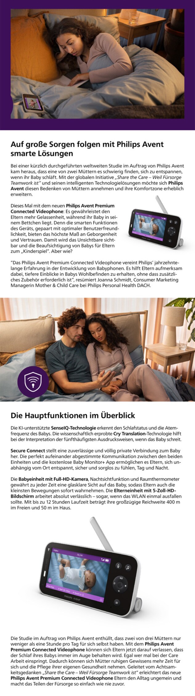 Philips Pressemitteilung : Philips Avent präsentiert das bisher beste Philips Avent Videophone