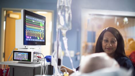 Philips Patientenmonitor IntelliVue in Betrieb
