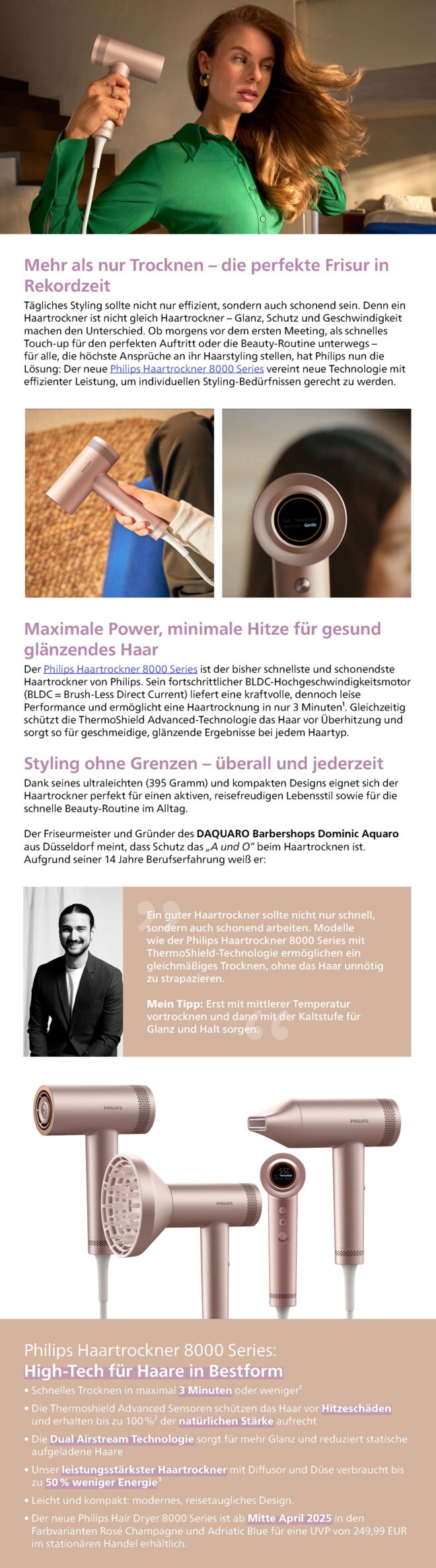 Themensheet Philips OneBlade Barttrends 2025