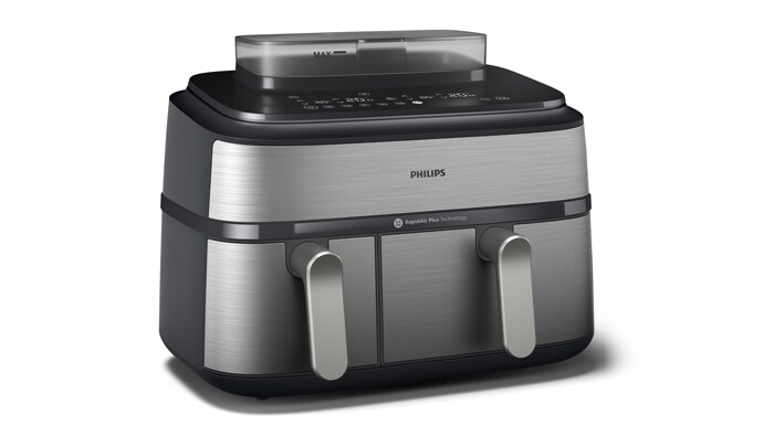 Philips Steam Airfryer 5000 Series Dual Basket NA555/00 – Produktbild