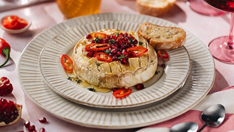 Vorspeise: Lachs-Häppchen mit Honig-Granatapfel-Glasur