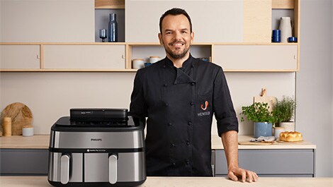 Die neuen Philips Steam Airfryer-Rezepte von Steffen Henssler  bringen Dampf in deine Küche.