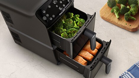Mehr Biss auf weniger Platz: Philips stapelt hoch mit dem neuen Stacked Dual Basket