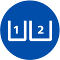 Symbol für 2 Körbe, 2 Größen