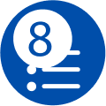 Symbol für 8 Voreinstellungen